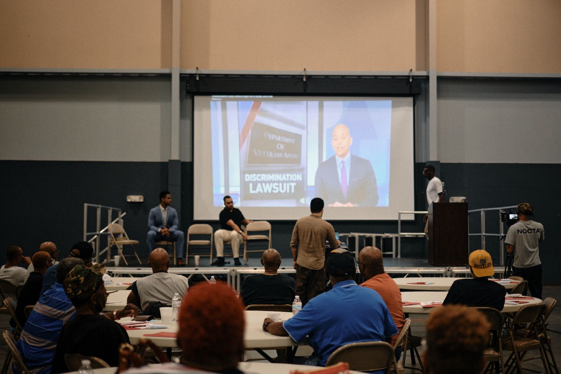Black Army veterans proudly waving American flag